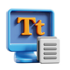 PNG 3D Copywriter icon isolated on a white background