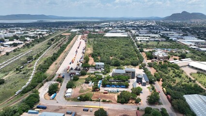 Gaborone Container Terminal yard in Botswana, Africa