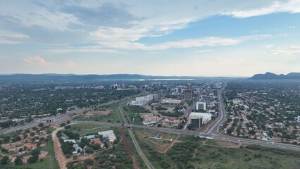 Fototapeta premium Gaborone Central Business District (CBD) in Botswana, Africa