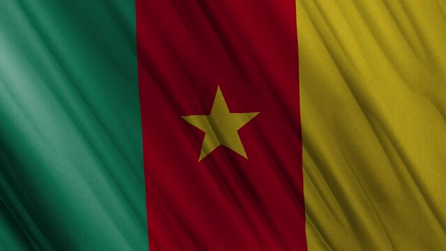 Cameroon Waving Flag. National 3d Cameroon Flag Waving. Cameroon Flag 4k Resolution Background. Cameroon Flag Closeup