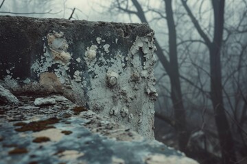 Macro shot of mold growth and decay