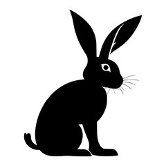 illustration of a bunny Vector illustration silhouette image icon