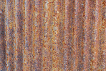 Closeup photo Wallpaper galvanized sheet walls have rust marks.