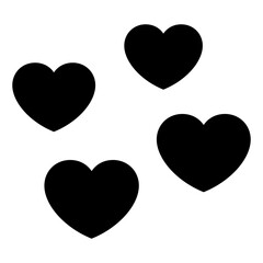 heart icons, concept of love