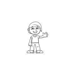 coloring small children in cute poses small