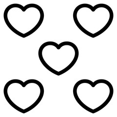 heart icons, concept of love