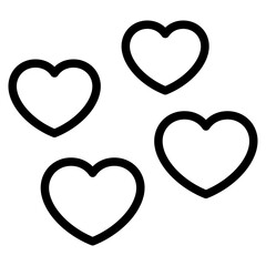 heart icons, concept of love