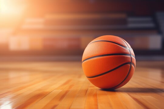 Basketball on light background