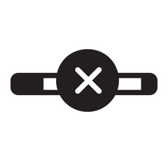 Obraz premium no smoking glyph icon