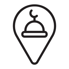 mosque line icon