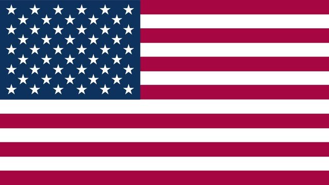 Animated illustration of American flag for background