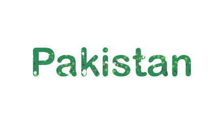 Pakistan text with grunge texture