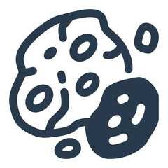 Obraz premium Massive Asteroid Vector Icon Illustration