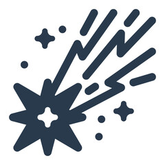 Comet Tail Vector Icon Illustration