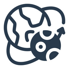 Orbital Path Exploration Vector Icon Illustration