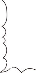 Spiky handwritten speech bubble frame, simple line style
