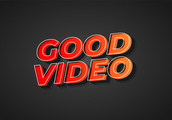 Good video. Text effect in eye catching color with 3D look effect