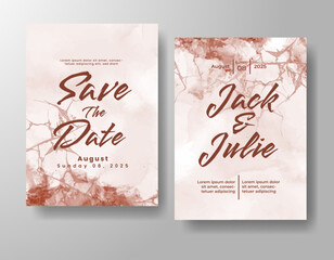 Wedding invitation with abstract watercolor background