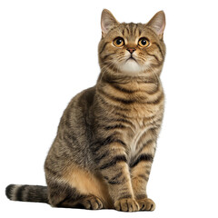 cute kitty sitting and glancing away. a translucent backdrop with a portrait.