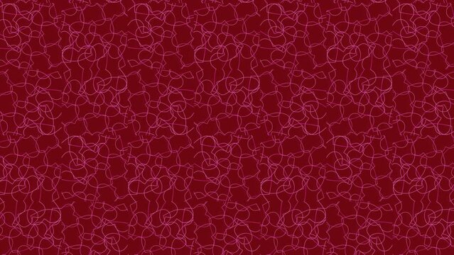 Abstract background of red color from many intertwined hearts.