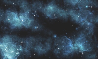 Blue Space Galaxy Nebula Background Wallpaper	