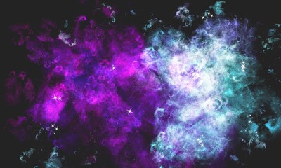 Purple and Blue Space Galaxy Nebula Background Wallpaper	