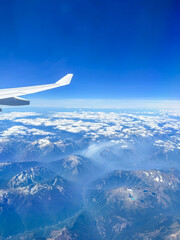 Airplane window view