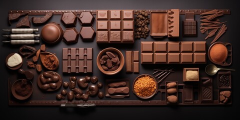 a set of things related to chocolate and compositionally and meaningfully making up a single whole