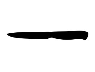 Knife silhouette vector art white background