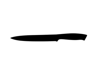 Knife silhouette vector art white background