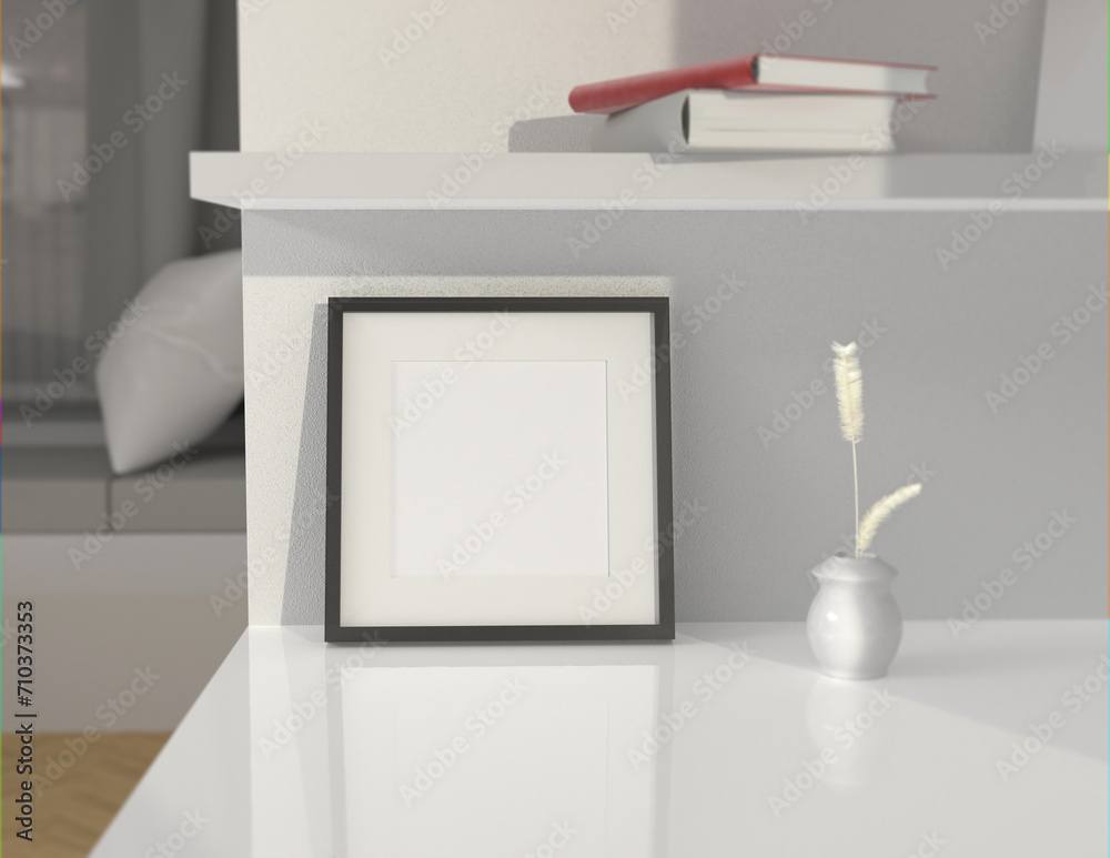Poster a simple and convenient frame mock up file. picture frame mock up template.
