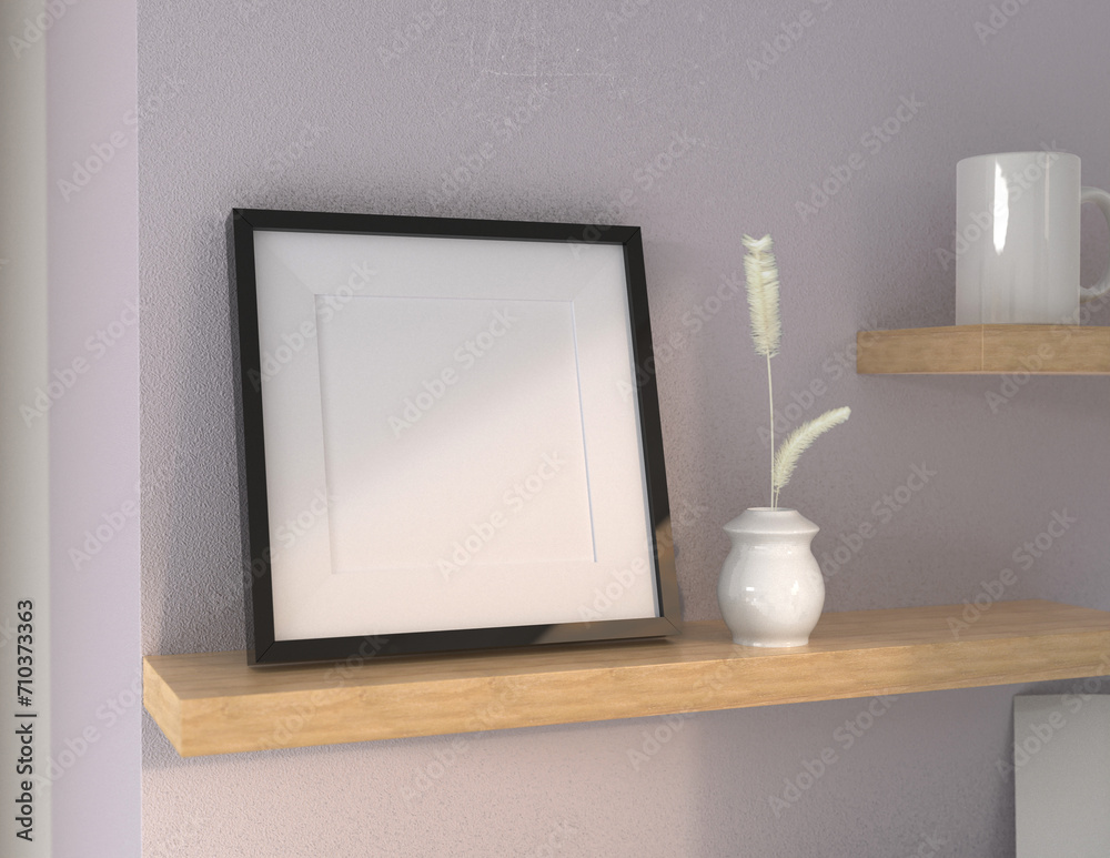 Poster a simple and convenient frame mock up file. picture frame mock up template.