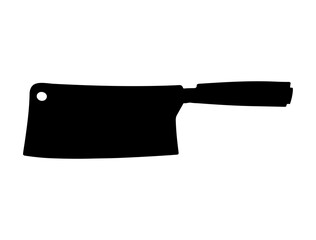 Knife silhouette vector art white background
