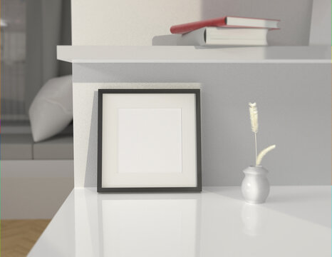 A simple and convenient frame mock up file. Picture frame mock up template.