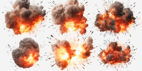 Explosion Set selected on white background