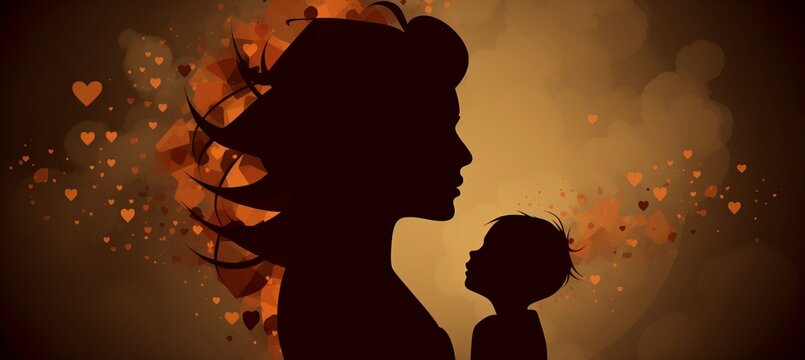 Heartwarming and sentimental mothers day message with a delightful display of affectionate hearts