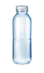 Small blue plastic water bottle