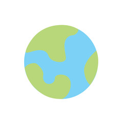 Flat Earth Illustration on white isolated background