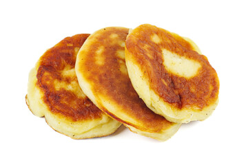 Pancakes isolated on white background