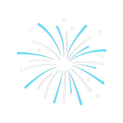 Obraz premium colorfull fireworks elements isolated on transparent background