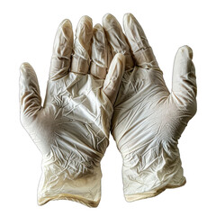 Examination Gloves Isolated on Transparent or White Background, PNG - obrazy, fototapety, plakaty