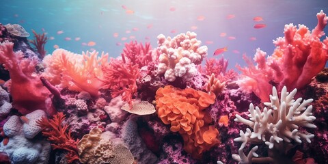 Fototapeta na wymiar A teeming coral reef
