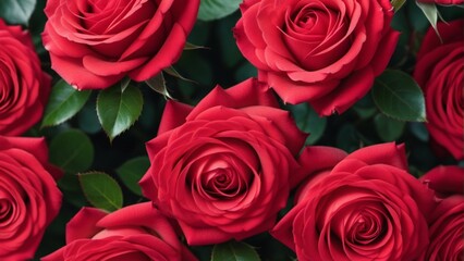 Naklejka premium Red roses flower