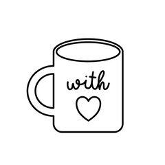 coffee cup with heart