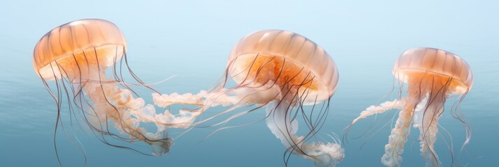 Beautiful jellyfish in the ocean