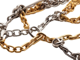 silver and gold metal chains png / transparent