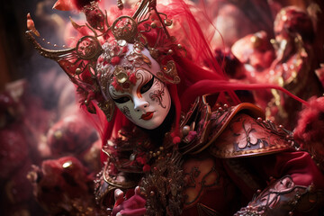 a person wearing venice carnival costume
