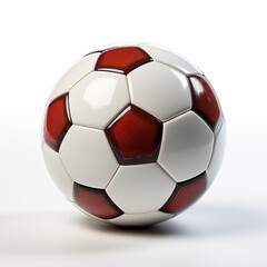 AI generated illustration of a soccer ball on white surface
