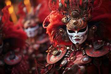 a person wearing venice carnival costume
