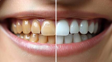 Radiant Smile Evolution: Before and After Dental Whitening Transformation